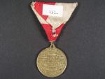 Pamětní veteránská medaile spolku vysloužilých vojáků farnosti Líšeňské z r. 1897