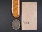 Německá pamětní medaile za budování obranného valu + udělovací sáček