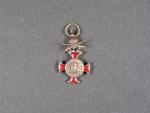 Miniatura Stříbrného záslužného kříže s korunou