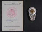 Odznak výsadkového vojska 1951-1962 č.4661 + průkaz