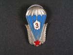 Odznak výsadkového vojska 3.třídy období let 1962-65 č.8628