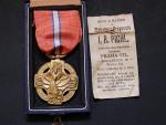 Revoluční medaile, původní etue, prodejní lístek fa Pichl