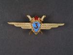 Odznak třídního specialisty letectva 1954-68. Pilot 3tř. tmavěmodrý smalt