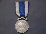 Československá vojenská medaile Za zásluhy, stříbrná, puncovane Ag, K, 900, velmi vzacna varianta, poprve v prodeji