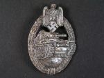 Tankový odznak, zinek, výrobce Rudolf Souval Wien