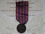 Medaile II. pluku Stráže Svobody, provazkova stuha + dekret, poprve v prodeji