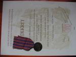 Medaile II. pluku Stráže Svobody, provazkova stuha + dekret, poprve v prodeji