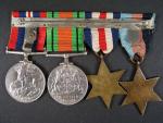 Spojka vyznamenání (Hvězda 1935-45, Hvězda Francie, Medaile obrany, Válečná medaile)