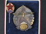 Odznak Vzorný požárník I. stupeń č.438 + miniatura
