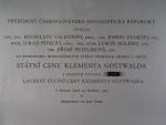 Stužka laureáta státní ceny Klementa Gottwalda č.1806 + dekret