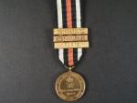 Pamětní Válečná medaile 1870-1871 pro bojovníky se štítky WEISSENBURG, MONT-VALÉRIEN a PARIS