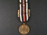 Pamětní Válečná medaile 1870-1871 pro bojovníky se štítky WEISSENBURG, MONT-VALÉRIEN a PARIS