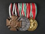 Spojka vyznamenání, Čestný kříž 1914-1918 pro frontové bojovníky, Maďarská a Bulharska pam. medaile na I. sv. válku