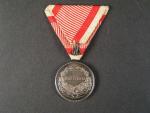 Medaile za statečnost II. třídy, Ag, vojenská stuha, vydání 1917 - 1918