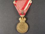 Vojenská záslužná medaile Signum Laudis F.J.I., původní voj. stuha