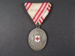 Stříbrná čestná medaile za zásluhy o červený kříž, postříbřená, náhradní kov
