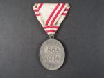 Stříbrná čestná medaile za zásluhy o červený kříž, postříbřená, náhradní kov