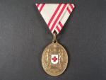 Bronzová čestná medaile za zásluhy o červený kříž, původní stuha