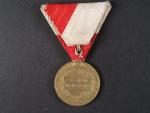 Jubilejní pamětní medaile 1898 pro civilisty, zlacená bronz