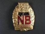 Odznak Pohotovostní pluk NB, číslovaný, č.76, mírně poškozený smalt v písmenu N