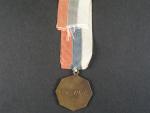 Vojenská medaile pro vítěze plukovních závodů, na reversu datum 3.6.1934