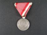 Stříbrná medaile za statečnost, 2. třídy 1914-17, Ag, nová stuha