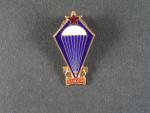 Odznak za ukončení zákl. parašutistického výcviku od r.1955, č1844