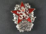 Odznak vojenské akademie 1952 č. 205, punc Ag, opravený smalt v pravém dolním cípu hvězdy