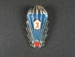 Odznak výsadkového vojska z období 1965-1993 3.tř.