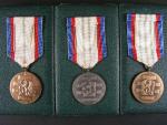 Medaile za upevňování přátelství ve zbrani I.,II. a III. třídy + etue