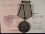 Medaile za odvahu č.2428615 s průkazkou