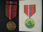 Medaile - Za zsáluhy o ochranu hranic ČSSR + dekret