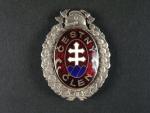 Odznak Čestný člen dobrovolného hasičského sboru na Slovensku II. stupeň, puncované Ag, výrobce Karnet Kyselý, vzácné