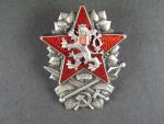 Odznak vojenské akademie 1948 č.206, puncovaný Ag 900, Sign.KK