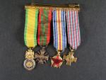 Spojka miniatur, Vojenská medaile, Válečný kříž 1939, Odznak za zranění, Kříž bojovníků