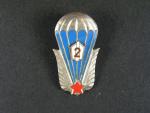 Odznak výsadkového vojska 2.třídy období let 1962-65 č.12980