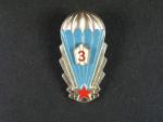 Odznak výsadkového vojska 3. třídy z obdobi 1965-1992 č.37976