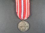 Pamětní odznak pro čs. dobrovolníky z let 1918-1919 s monogramem OP ražba v bílém kovu