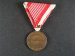Bronzová medaile za statečnost, vydání 1914 - 1917, nová vojenská stuha