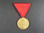 Vojenská jubilejní pam. medaile z r.1898, bronz, nová stuha