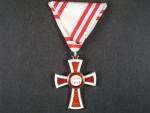 Vyznamenání za zásluhy o červený kříž, kříž II. stupně, Ag, nová stuha