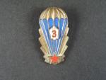 Odznak výsadkového vojska 3. třídy z obdobi 1965-1992 č.16197, druhý typ