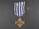 Pamětní odznak SNG - Kříž za věrné služby s podpisem medailéra + miniatura