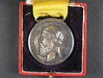 Stříbrná Záslužná medaile Friedricha I. 1869-81 + etue