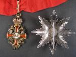 Řád Františka Josefa I., komandér s hvězdou, výrobce Gebr. Resch, hvězda VM, punc Au, v bezvadném stavu s původním závěsem a stuhou