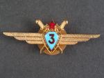 Odznak třídního specialisty letectva 1954-68. Pilot 3tř. tmavěmodrý smalt č.1770
