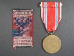 Pamětní medaile 6. střeleckého pluku Hanáckého + nášivka