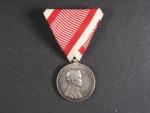 Medaile za statečnost II. třídy, Ag, puvodni vojenská stuha, vydání 1917 - 1918