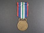 Pamětní medaile 10. střeleckého pluku Jana Sladkého Koziny + dekret, přehnutý