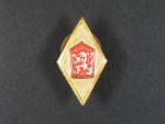Odznak pro absoloventy vojenské akademie 1960 - 1991, výrobce Mincovna Kremnica